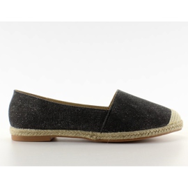 Espadrilles mit Leinenzehen JH23P Schwarz