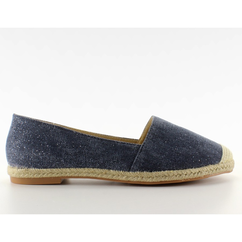 Espadrilles mit Zehenkappe aus Leinen JH23P D. Blau