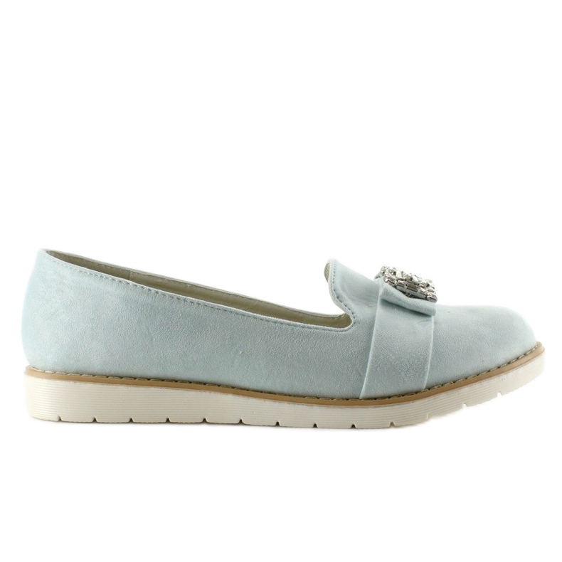 Loafer aus pastellfarbenem Wildleder T245 Blau