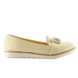 Loafer aus pastellfarbenem Wildleder T245 Gelb