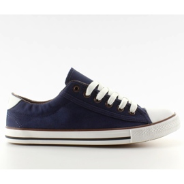 Turnschuhe für Damen mit einem marineblauen Finish