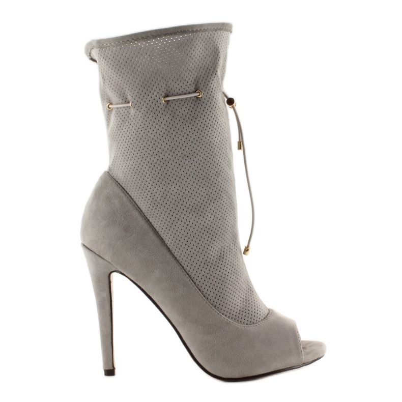 Offene Zehenstiefel SY15 Grau