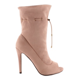 Offene Zehenstiefel SY15 Rosa