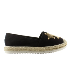 Canvas-Espadrilles mit CV-353 Black Nieten schwarz