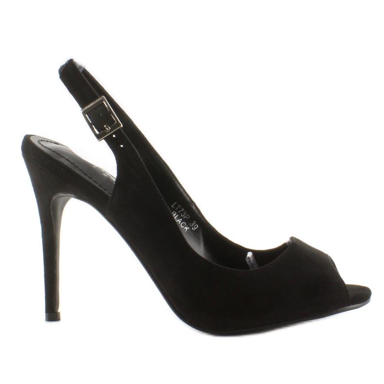 Pumps mit offener Spitze Lt73P Schwarzer Absatz