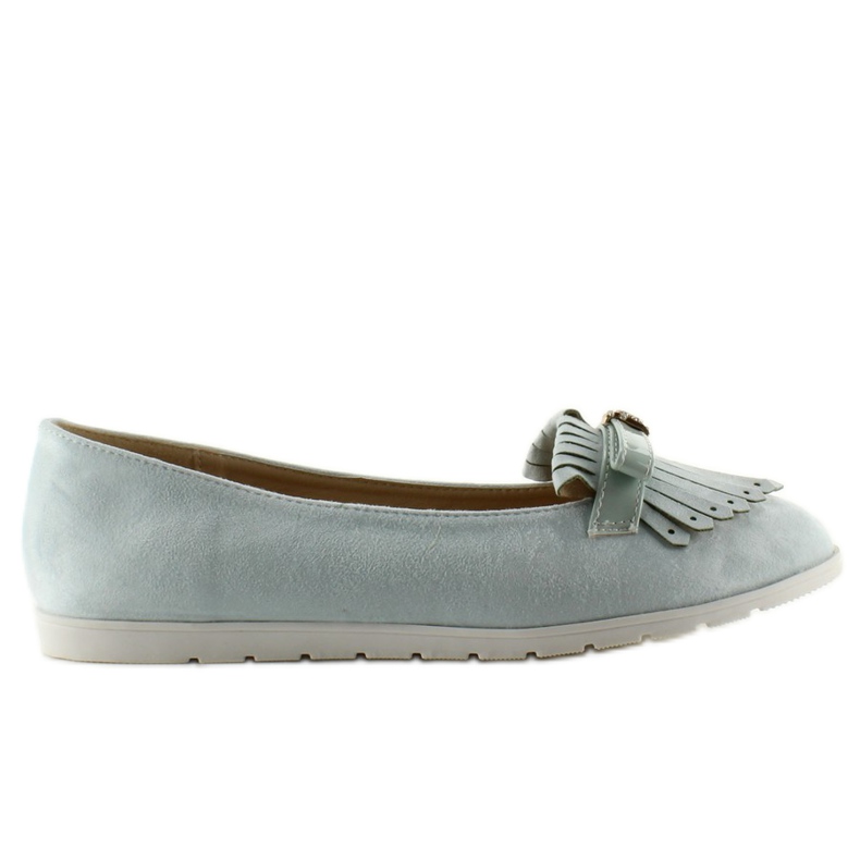 Loafer in Pastelltönen mit blauen T261-Fransen
