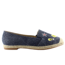 Espadrilles mit JH21p D. Blauen Patches marineblau