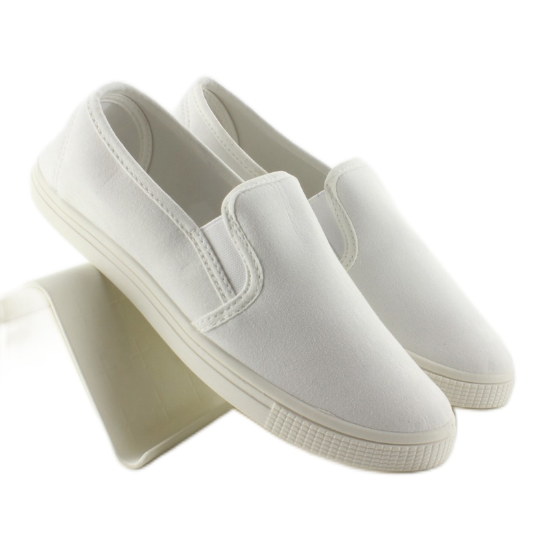 Weiche Slip-On-Sneakers JX40P weiß