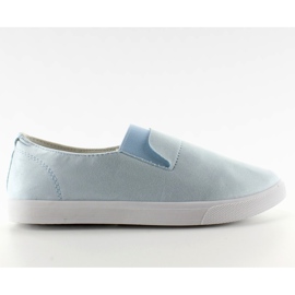 Suede Slipony mit blauem BL91P Gummi