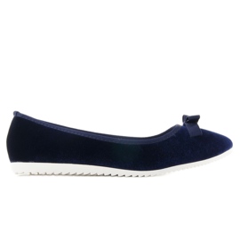 Ballerinas aus Satin lds-1a010 Blau marineblau