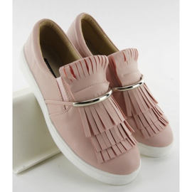 Slipony mit Fransen 6074 rosa