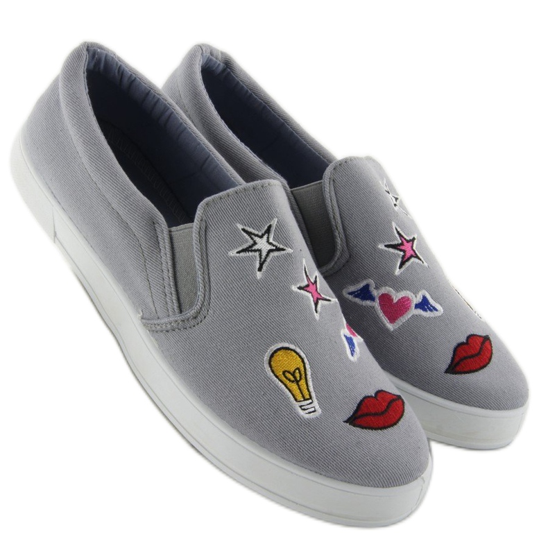 Slipons mit JX41P Grey Patches grau