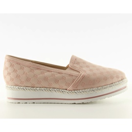 Slipony auf High-Heel 6068 Pink rosa