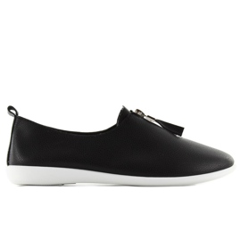 Turnschuhe mit Reißverschluss A-119 schwarz