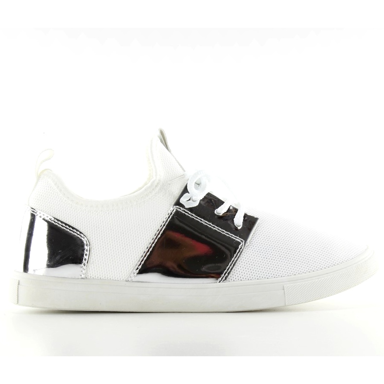 A-120 WEISS / SILBER luftiger Sportschuh weiß