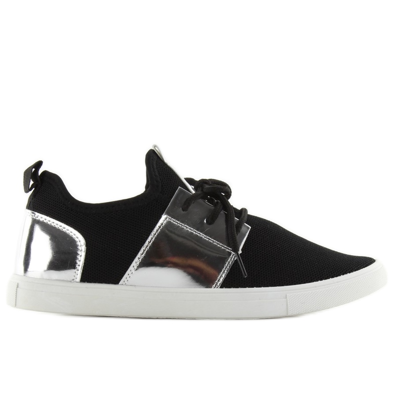 A-120 SCHWARZ / SILBER luftiger Sportschuh