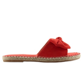 Espadrilles mit Schleife LL-66 orange