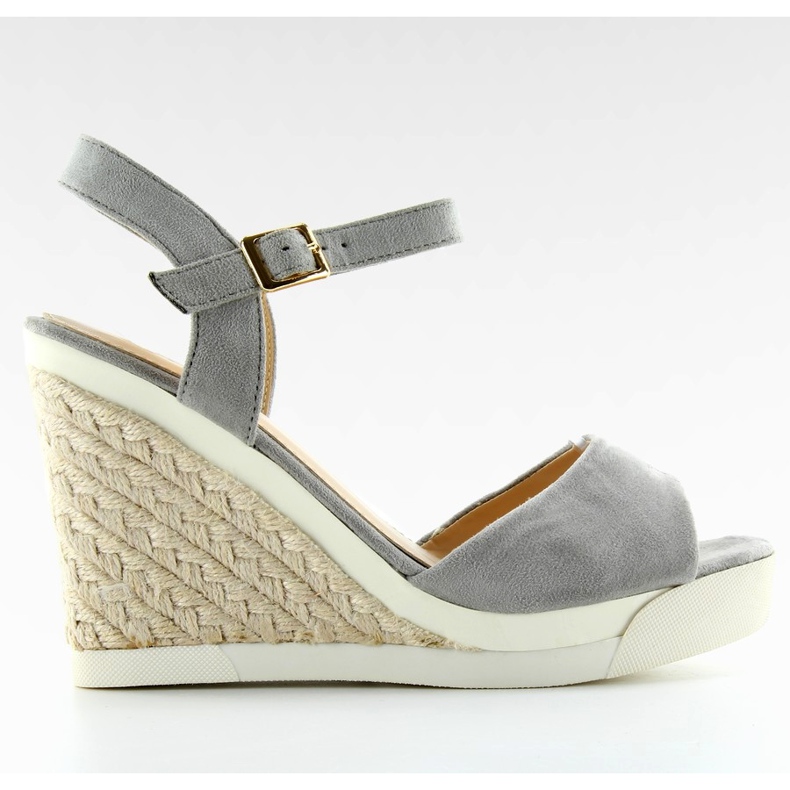 Sport Sandalen auf Keilen grau