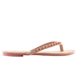 Flip-Flops mit DD26 pinkfarbenen Pyramidennieten rosa