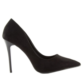 Glatte Wildleder LE07 schwarze Absätze