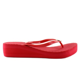 Flip-Flops mit hoher Sohle B765 Rot