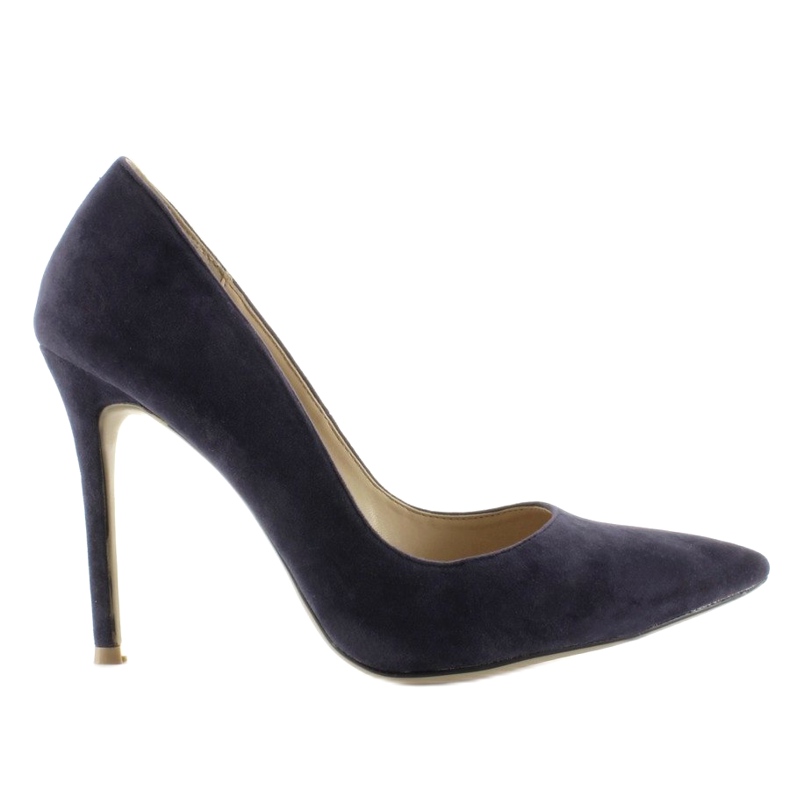 Wildlederpumps auf einem 5438 Navy Absatz navy blau
