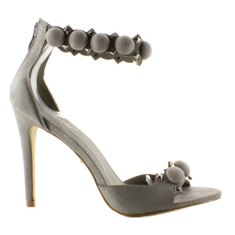 Sandalen auf einer Anstecknadel Lustige Kugeln LE022 Grau