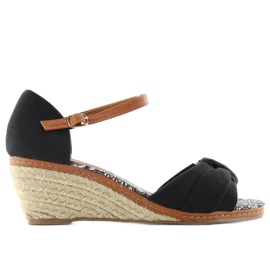 Espadrilles 883-31 schwarze Sandalen