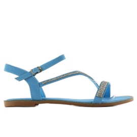 Sandalen verziert mit Zirkonia yh-2h018 blau
