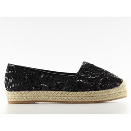 Espadrilles aus Spitze mit Spitze 7137 Schwarz