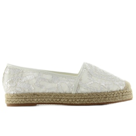 Spitzen-Espadrilles 7137 Weiß