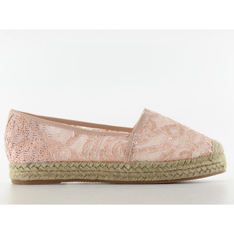 Espadrilles aus Spitze mit Spitze 7137 Pink rosa