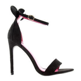 Sandalen auf einem hohen Absatz Mickey 1900 schwarz