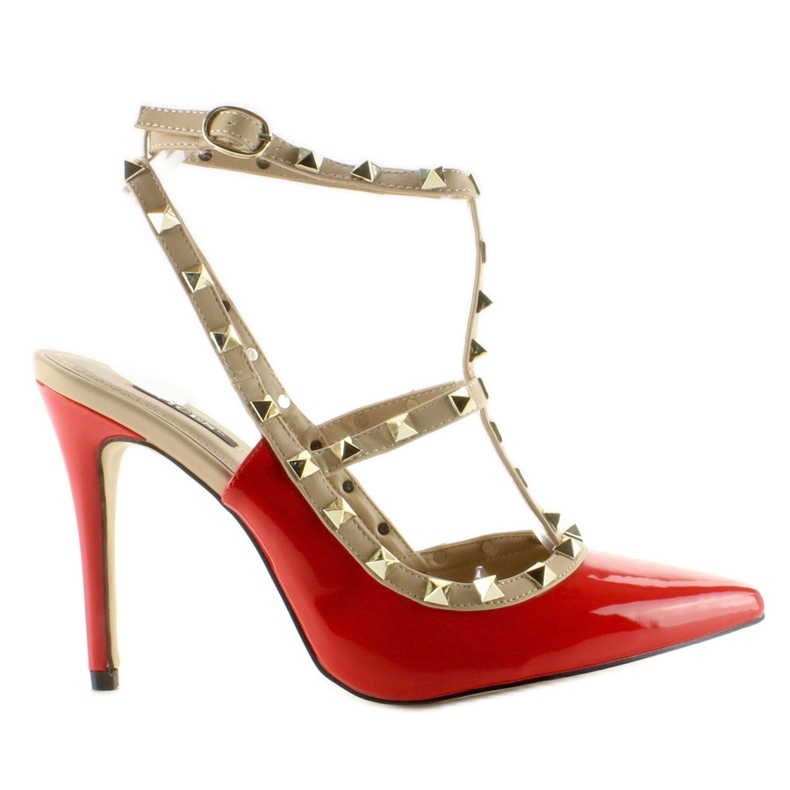 Ohrstecker mit Nieten Valentina 1166 rot