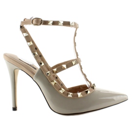 Stilettos mit Nieten Valentina 1166 grau