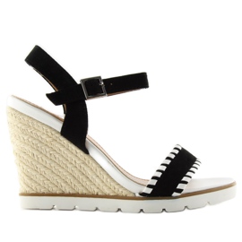 Espadrilles, Keilsandalen Bl-6240 schwarz