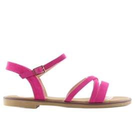 Sandalen mit zarten Fuchsia-Streifen rosa