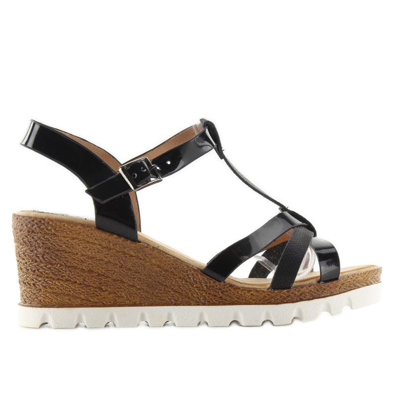 Keilsandalen FD-76 schwarz