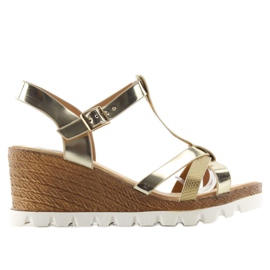 Keilsandalen FD-76 Gold golden