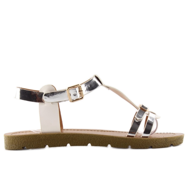 Damensandalen JK-60 Weiß grau