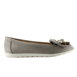 Wildleder-Loafer mit Fransen 7122 Grau