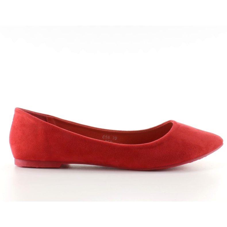 Glatte Ballerinas delicate C56 Red rot