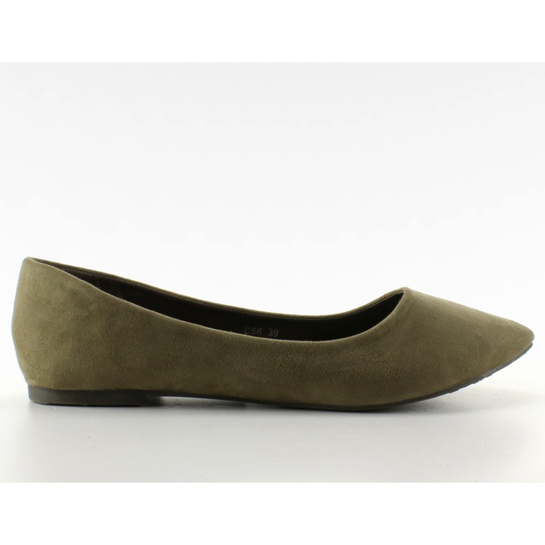 Glatte Ballerinas sanft C56 Olive Spike grün
