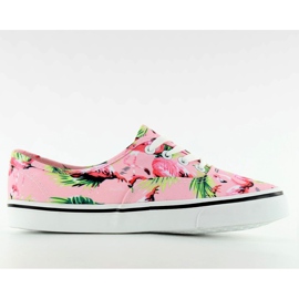 Turnschuhe mit rosa Ka20 Flamingos