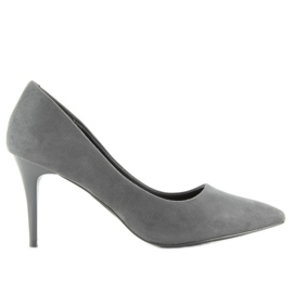 Stilettos auf einem bequemen Absatz grau LL-88p Grey