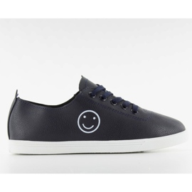 Turnschuhe mit einem Smiley nb105 Blau navy blau