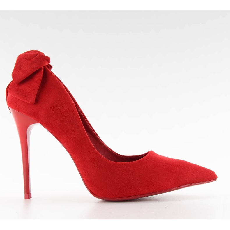 Wildleder-Heels mit Schleife LE035 Rot