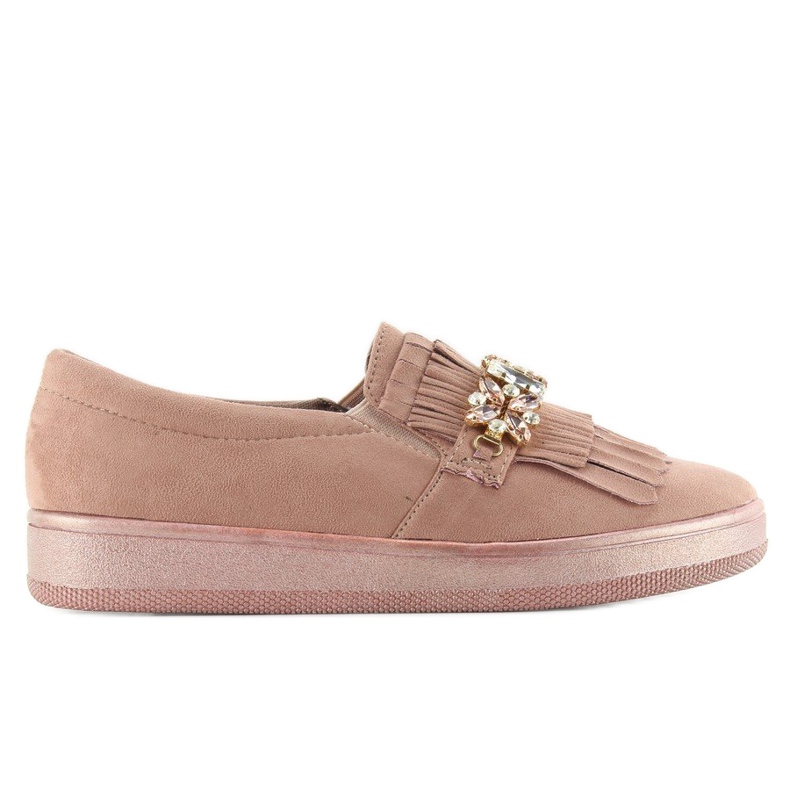 Slipons auf Perlensohle t277p Pink rosa