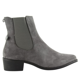 Schmale Chelsea Boots mit Schleife M270 Grau