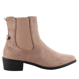 Schlanke Chelsea Boots mit M270 Pink Schleife rosa